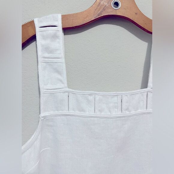 Madewell NWT Embroidered Tank Mini Dress in Linen Size 6 in Eyelet White - Picture 8 of 12